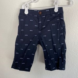Navy Blue Shorts with race car print! ADJUSTABLE WAIST!